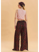 Ethnic Trousers with Elastic Waist and Tie Detail 4470